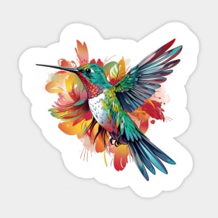 Watercolor Hummingbird Sticker